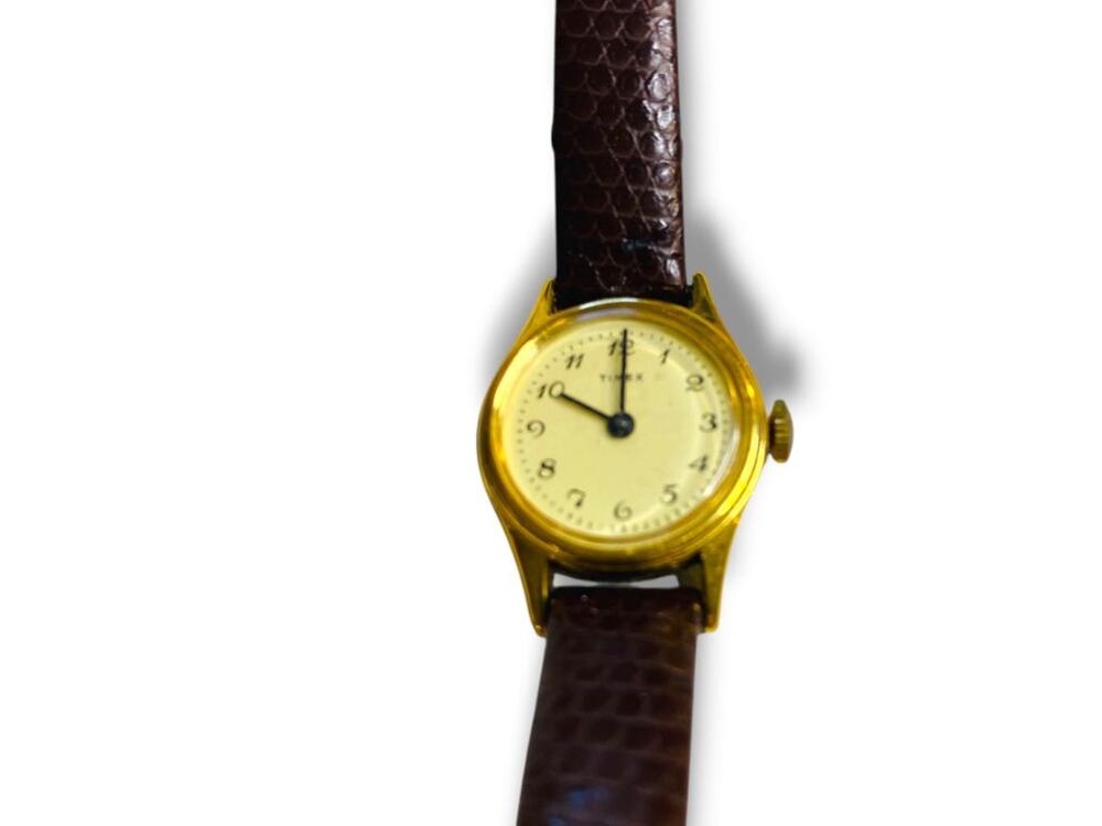 1970s Timex Ladies Wristwatch 20mm Goldtone for Parts or Repair